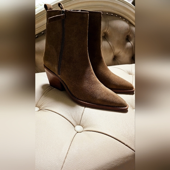 🥳HOST PICK🥳BRONX NEXT-LOW-KOLE dark Tan Brown ZIP ANKLE BOOTS size 10 9.5 - Picture 6 of 11